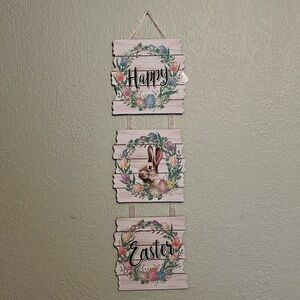 Easter Wall Hanging with Bunny and Floral DesignEaster Hangeer